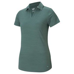 Puma Golf Women's CLOUDSPUN Free Polo Blue Spruce Heather Small